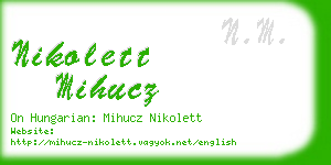 nikolett mihucz business card